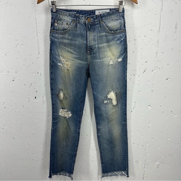 AG Adriano Goldschmied size 25 The Phoebe Vintage High waisted Tapered Leg Jeans - Picture 2 of 16
